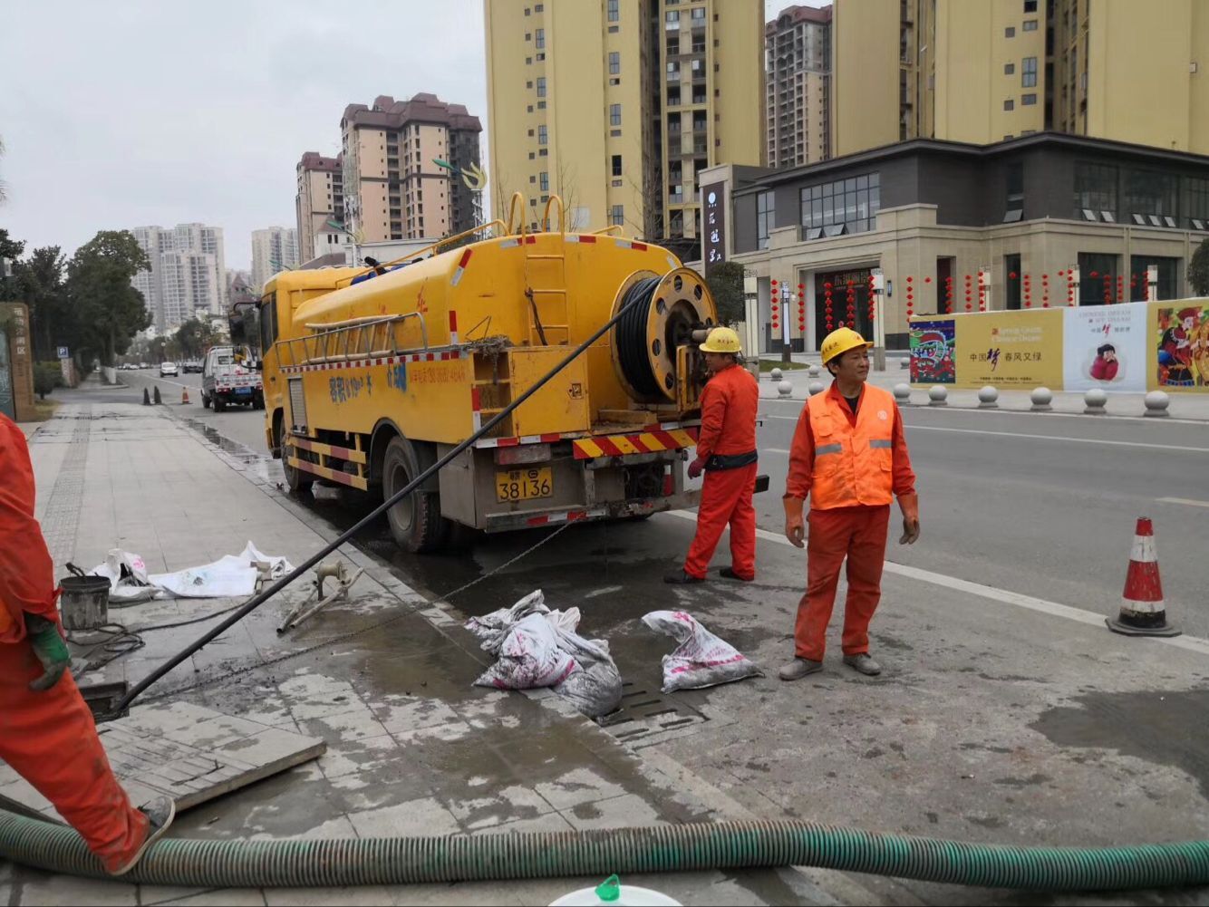 礼纪镇排污管道清淤-管道清洗